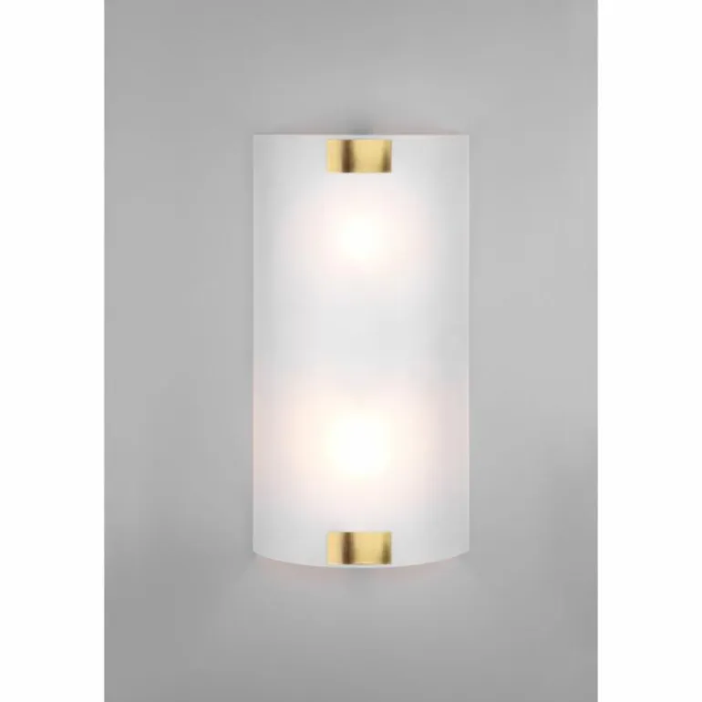 Applique murale Trio Pura Vieux laiton, 2 lumières