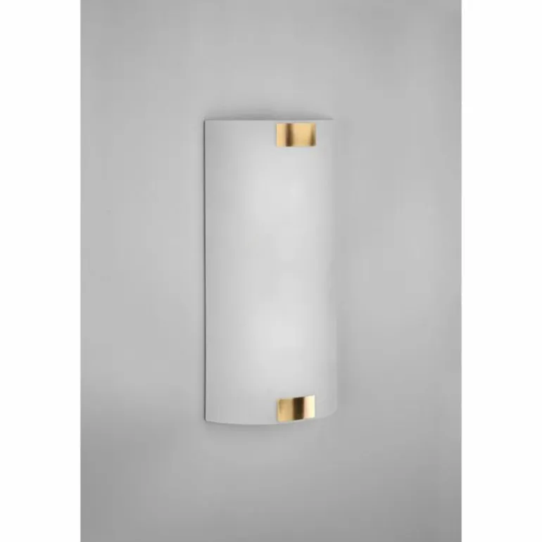 Applique murale Trio Pura Vieux laiton, 2 lumières