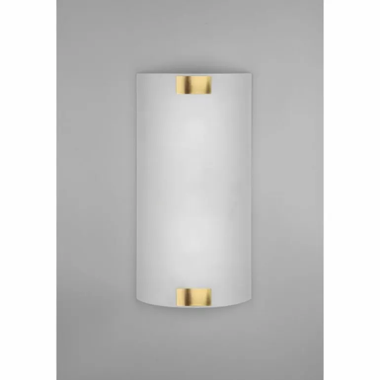 Applique murale Trio Pura Vieux laiton, 2 lumières