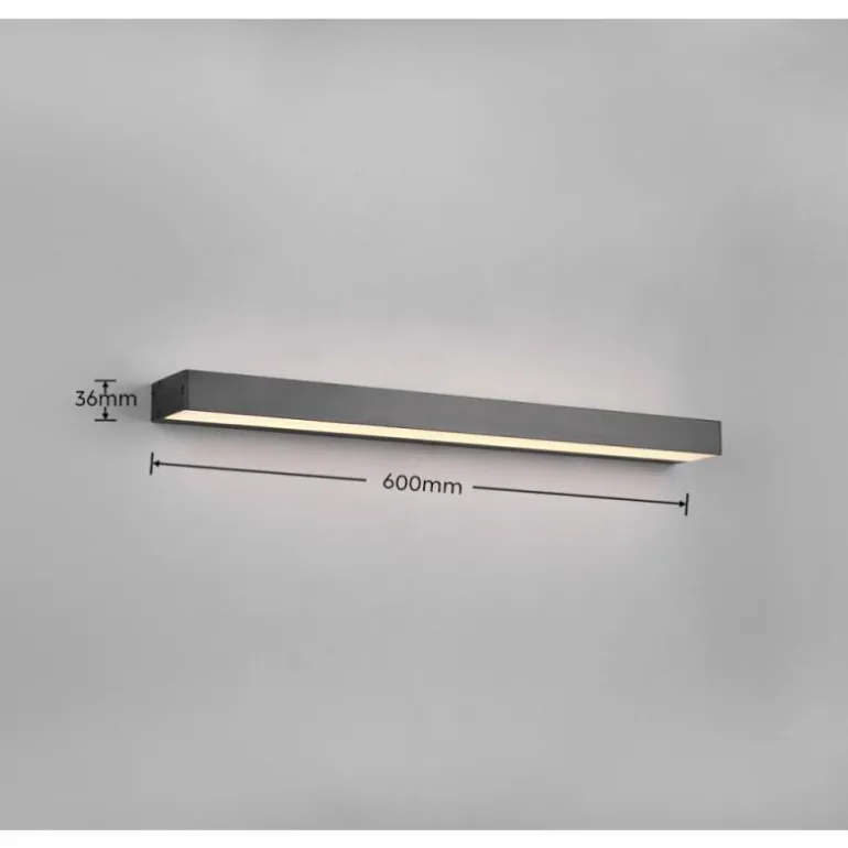 Applique murale Trio-Leuchten Rocco LED Noir, 1 lumière