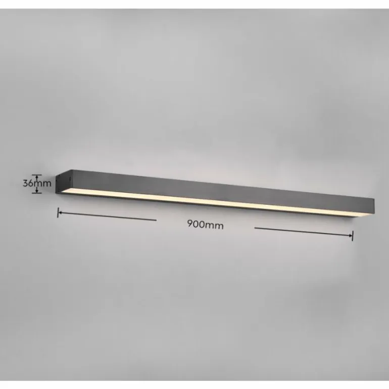 Applique murale Trio-Leuchten Rocco LED Noir, 1 lumière