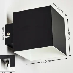 Applique murale Varco Noir, 1 lumière