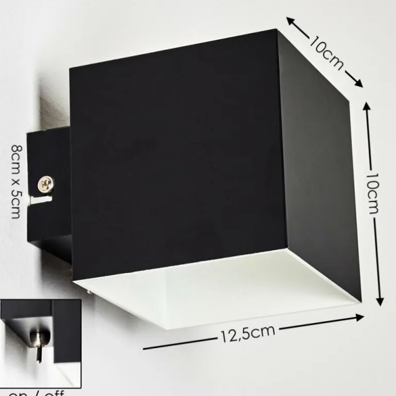 Applique murale Varco Noir, 1 lumière