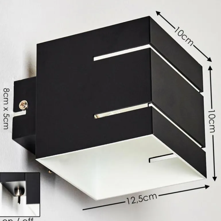 Applique murale Varco Noir, 1 lumière
