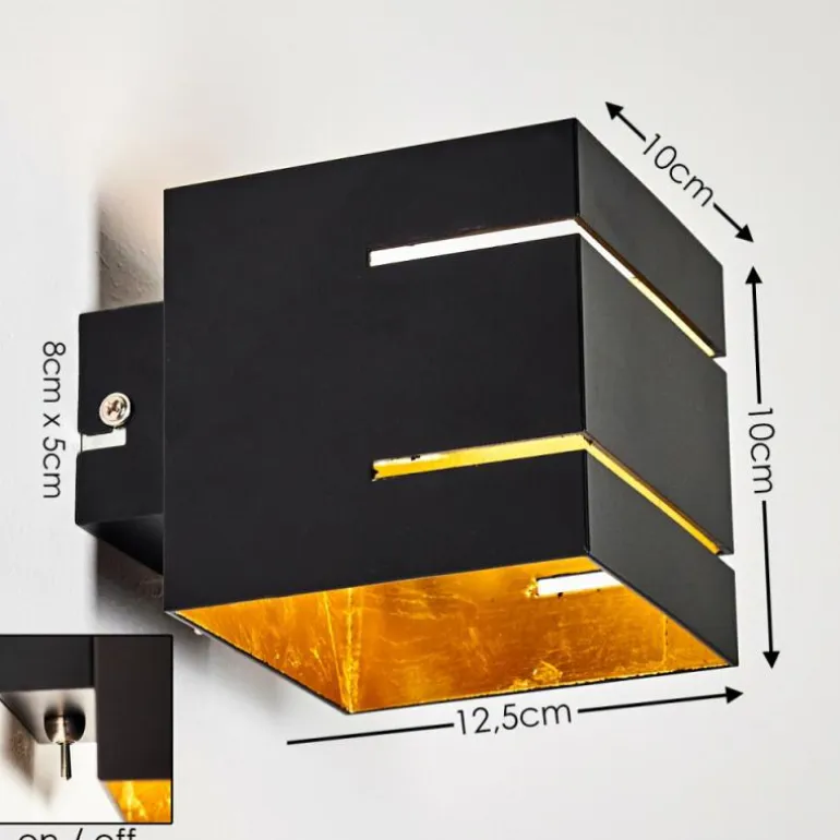 Applique murale Varco Noir, 1 lumière