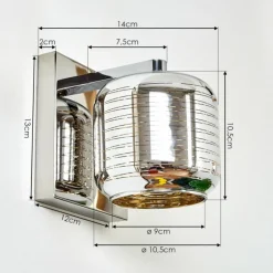 Applique murale Verasara Chrome, 1 lumière