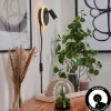 Applique murale Viata LED Noir, Blanc, 2 lumières