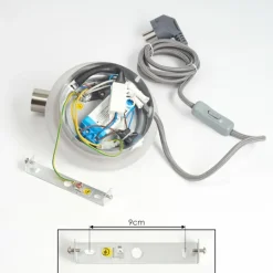 Applique murale Viata LED Gris, Nickel mat, 2 lumières