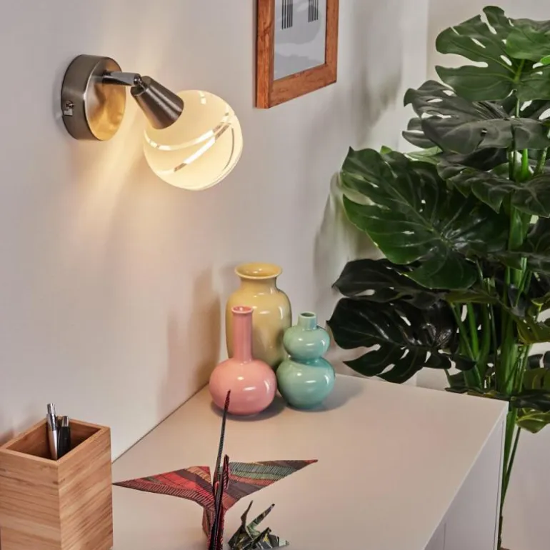 Applique murale Warga LED Nickel mat, 1 lumière