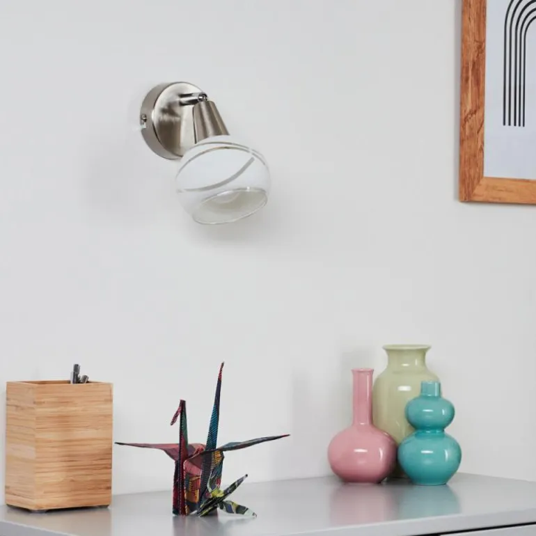 Applique murale Warga LED Nickel mat, 1 lumière
