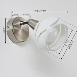 Applique murale Warga LED Nickel mat, 1 lumière