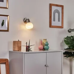 Applique murale Warga LED Nickel mat, 1 lumière