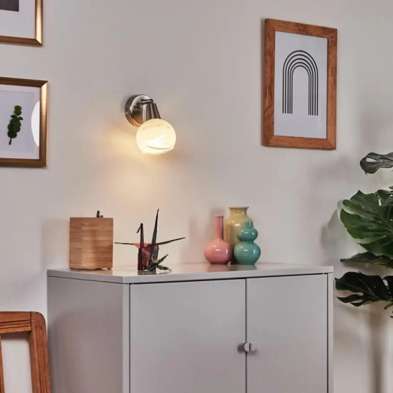 Applique murale Warga LED Nickel mat, 1 lumière