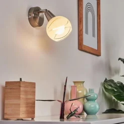 Applique murale Warga LED Nickel mat, 1 lumière