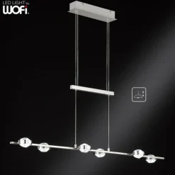 Applique murale WOFI SLIGO LED Nickel mat, 12 lumières