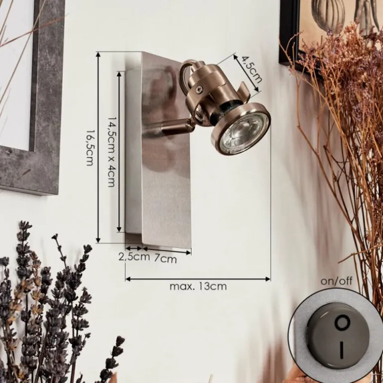 Applique murale Yometchen LED Nickel mat, 1 lumière