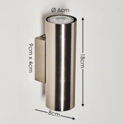 Applique murale Zuoz Nickel mat, 2 lumières