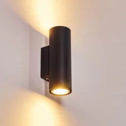 Applique murale Zuoz Noir, 2 lumières