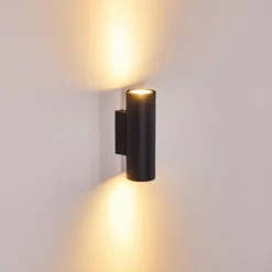 Applique murale Zuoz Noir, 2 lumières