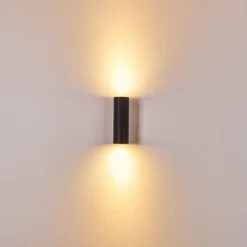 Applique murale Zuoz Noir, 2 lumières