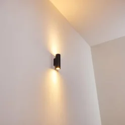 Applique murale Zuoz Noir, 2 lumières