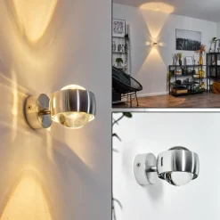 Applique Sapri Argenté, 1 lumière