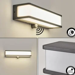 applique solaire Burseryd LED Anthracite, 1 lumière, Détecteur de mouvement