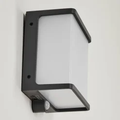 applique solaire Burseryd LED Noir, 1 lumière, Détecteur de mouvement