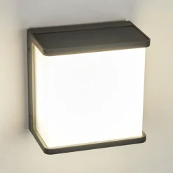 applique solaire Burseryd LED Noir, 1 lumière, Détecteur de mouvement