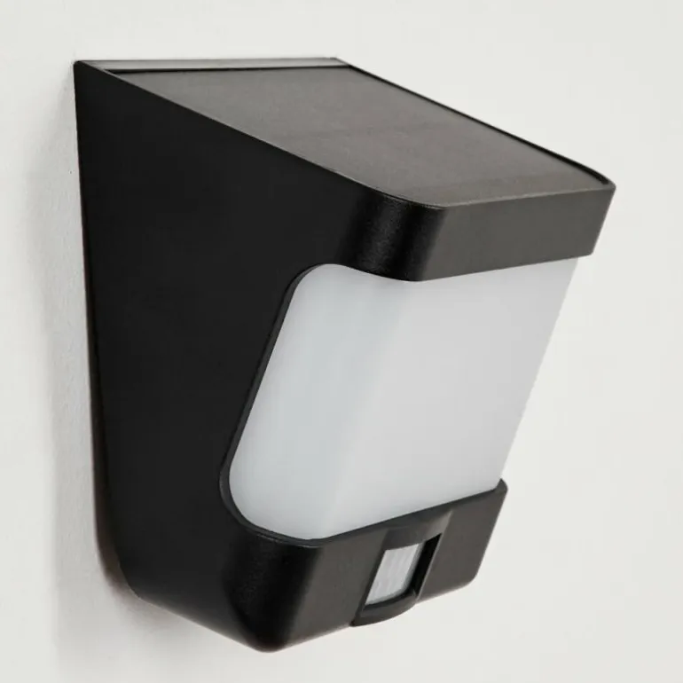 applique solaire Colchagua LED Noir, Blanc, 1 lumière, Détecteur de mouvement