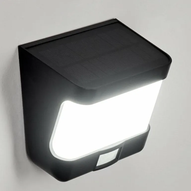 applique solaire Colchagua LED Noir, Blanc, 1 lumière, Détecteur de mouvement