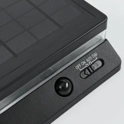 applique solaire Lonquimai LED Noir, 1 lumière, Détecteur de mouvement
