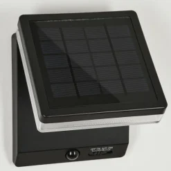 applique solaire Lonquimai LED Noir, 1 lumière, Détecteur de mouvement