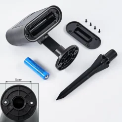 applique solaire Usmagama LED Noir, 1 lumière, Détecteur de mouvement