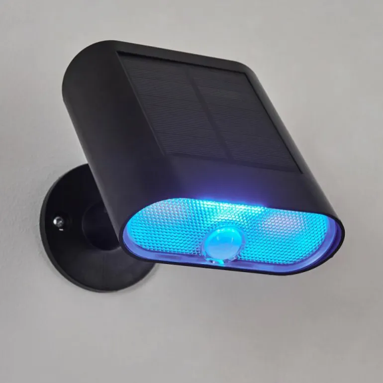 applique solaire Usmagama LED Noir, 1 lumière, Détecteur de mouvement