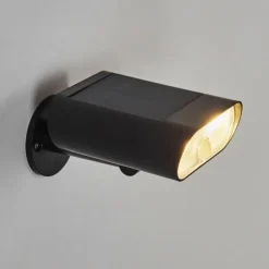 applique solaire Usmagama LED Noir, 1 lumière, Détecteur de mouvement