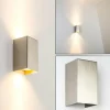 Applique Tabera Acier brossé, 2 lumières