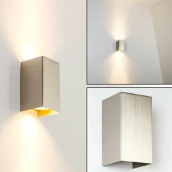 Applique Tabera Acier brossé, 2 lumières