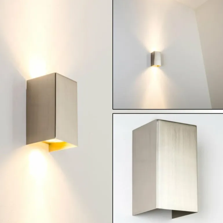 Applique Tabera Acier brossé, 2 lumières