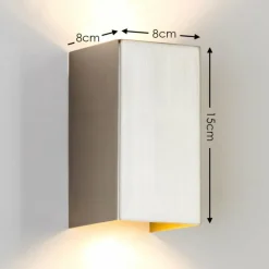 Applique Tabera Acier brossé, 2 lumières