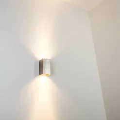 Applique Tabera Acier brossé, 2 lumières