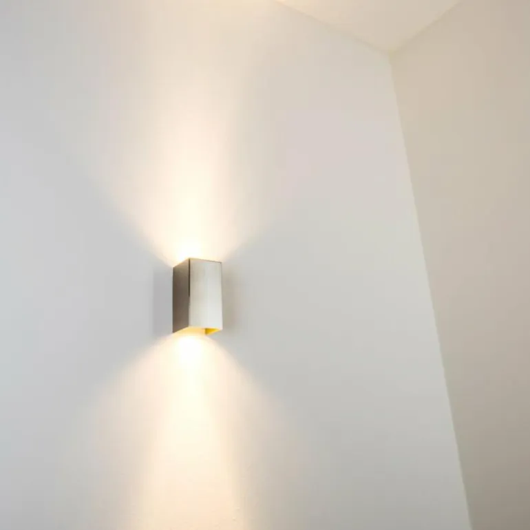 Applique Tabera Acier brossé, 2 lumières