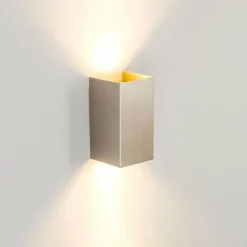 Applique Tabera Acier brossé, 2 lumières