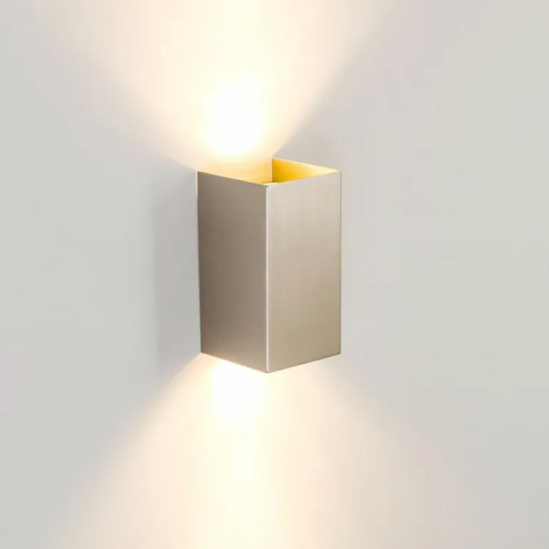 Applique Tabera Acier brossé, 2 lumières