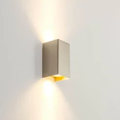 Applique Tabera Acier brossé, 2 lumières
