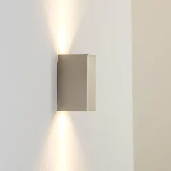 Applique Tabera Acier brossé, 2 lumières