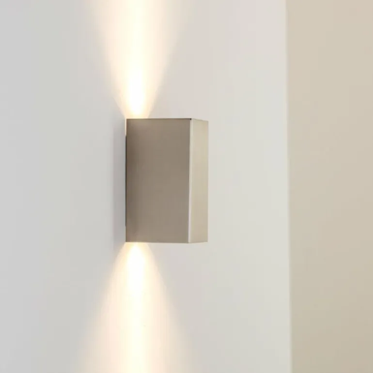 Applique Tabera Acier brossé, 2 lumières