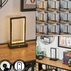 Arufe Lampe à poser LED Noir, 1 lumière
