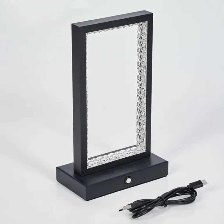 Arufe Lampe à poser LED Noir, 1 lumière