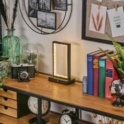 Arufe Lampe à poser LED Noir, 1 lumière